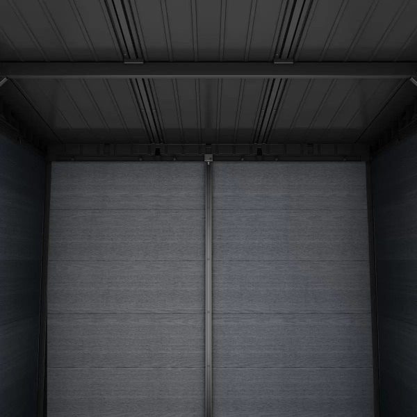 Keter 11’x 7′ Cortina Heavy Duty Plastic Pent Shed – Dark Grey-oakleysgardenmachine- Free shipping