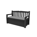 Keter Eden 265L Plastic Storage Bench – Dark Grey-oakleysgardenmachine- Free shipping